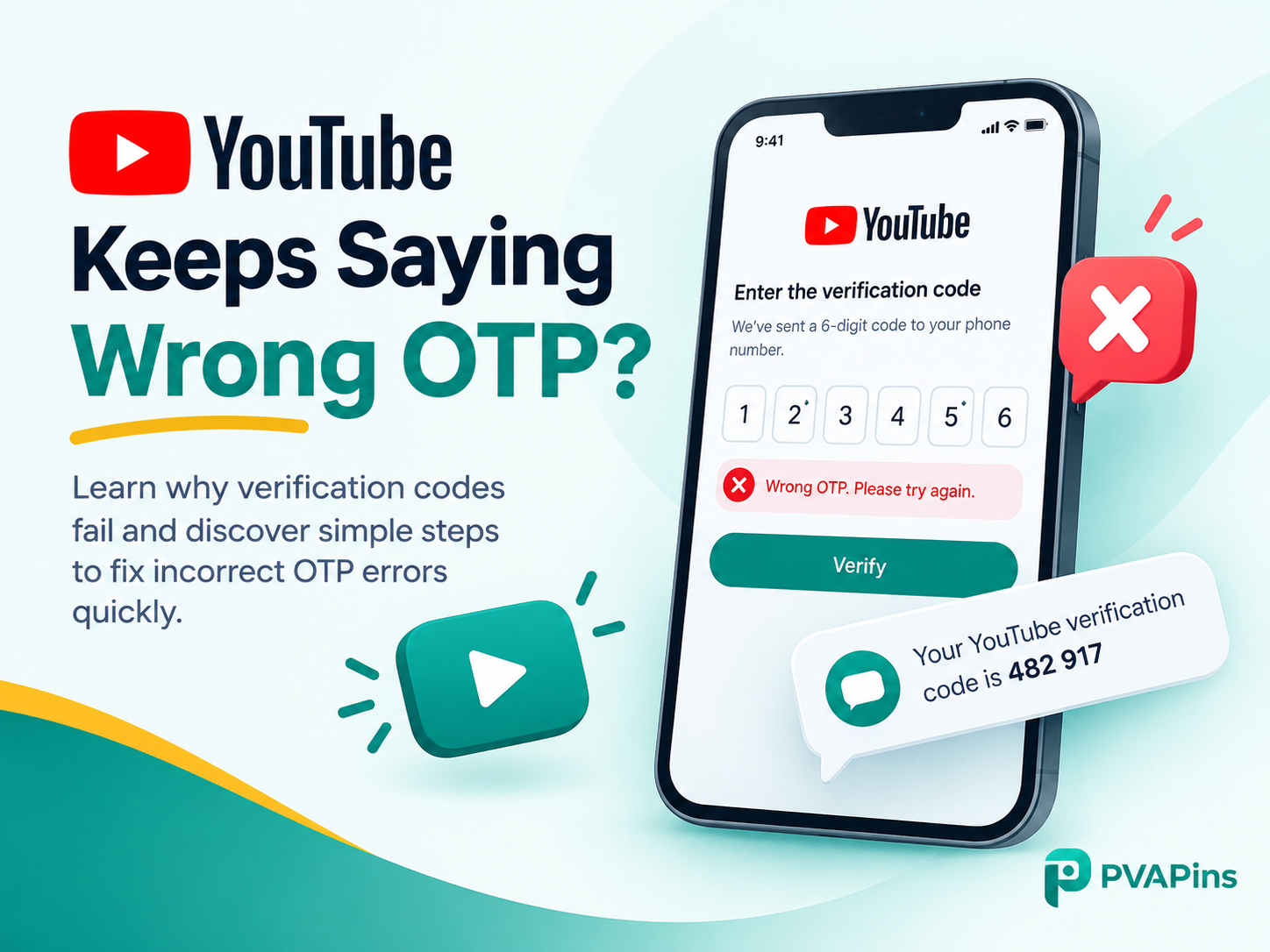 YouTube Keeps Saying Wrong OTP