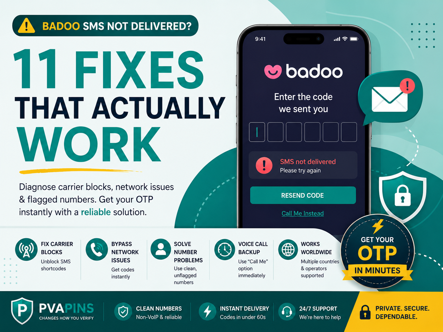 Badoo SMS Not Delivered