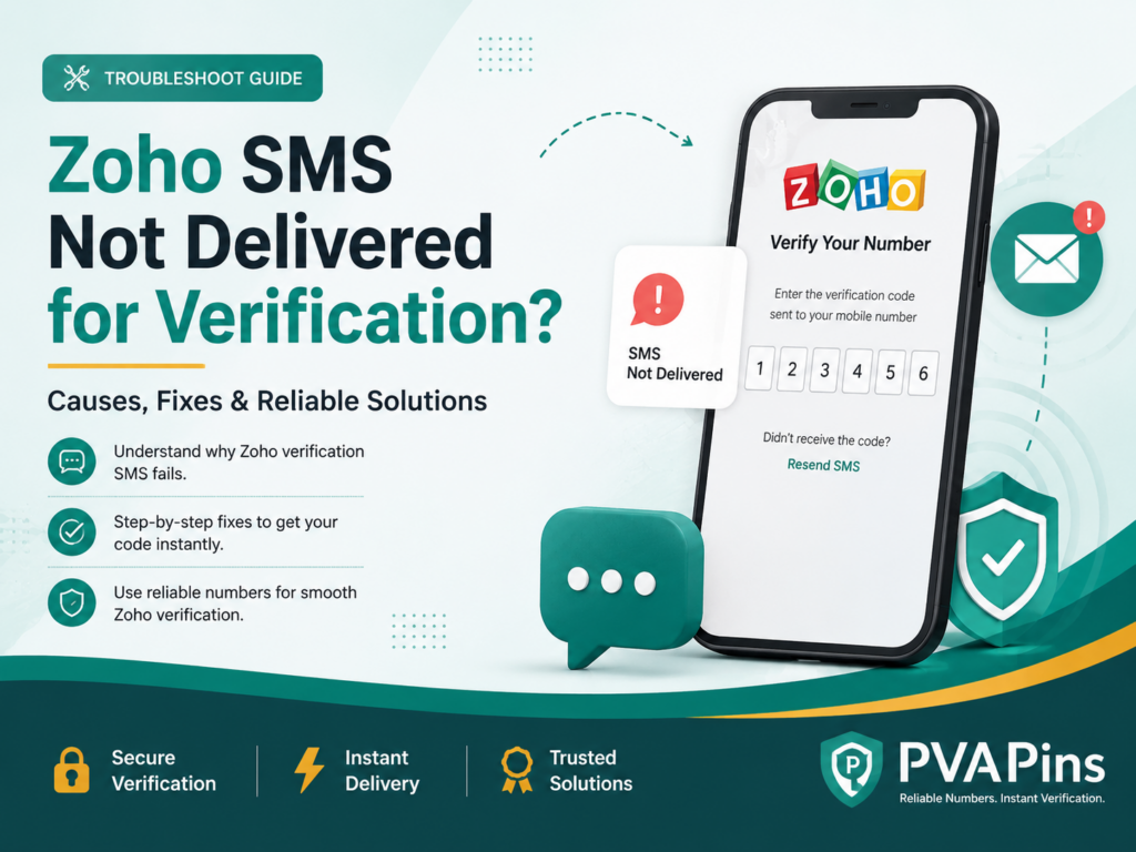 Zoho SMS not delivered for verification