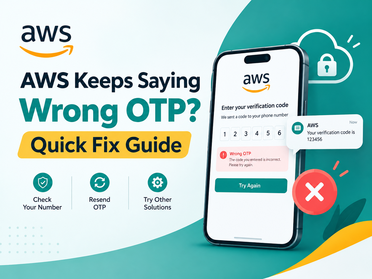 AWS Keeps Saying Wrong OTP