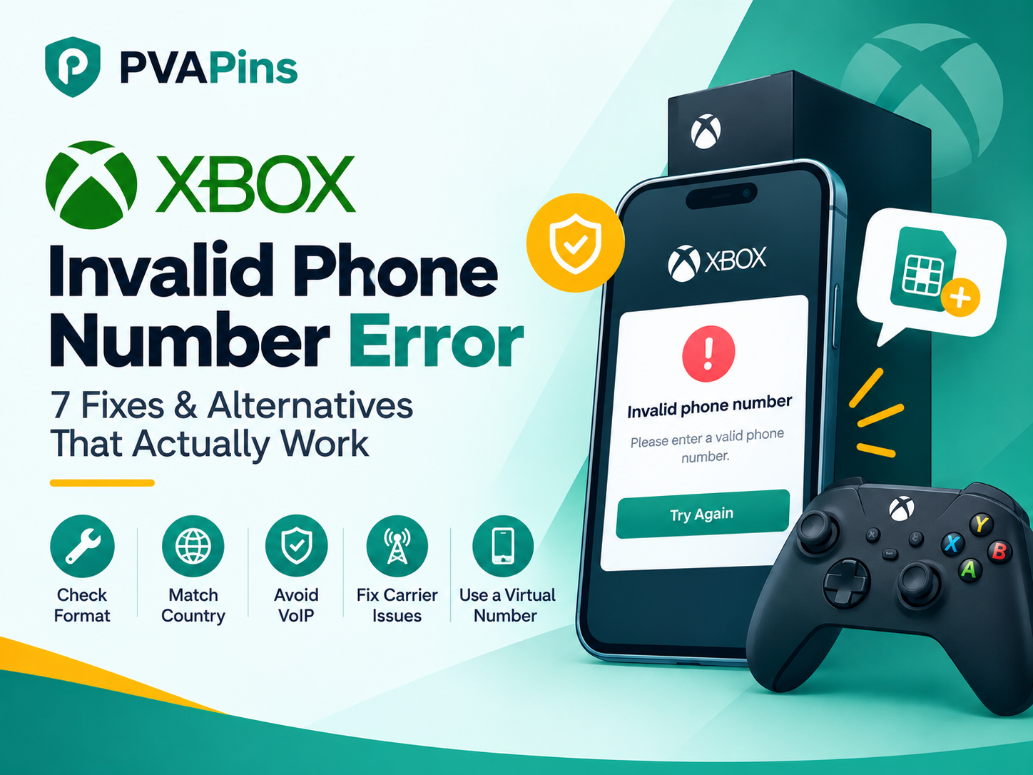Xbox Invalid Phone Number Error