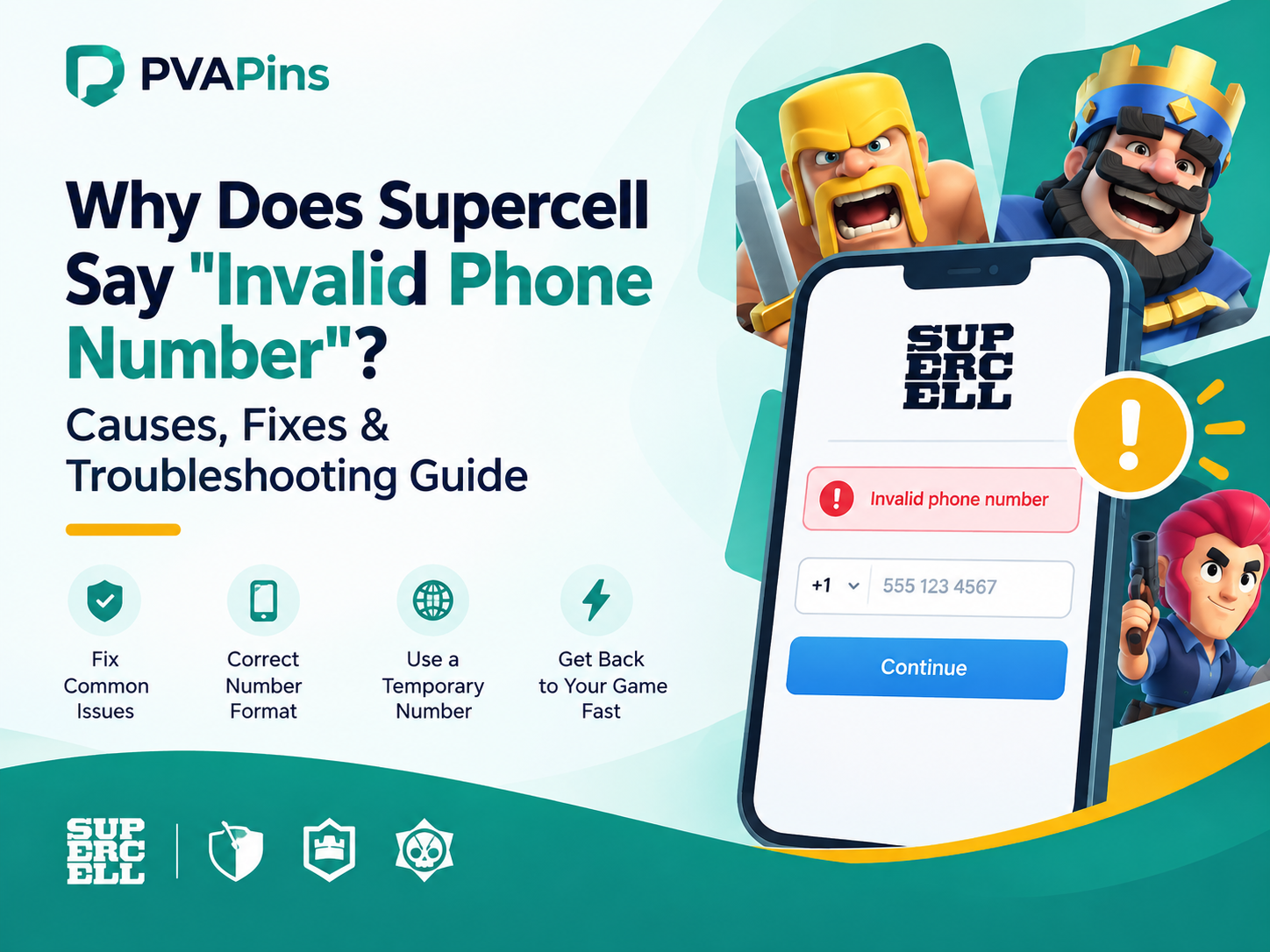 Supercell Invalid Phone Number Error