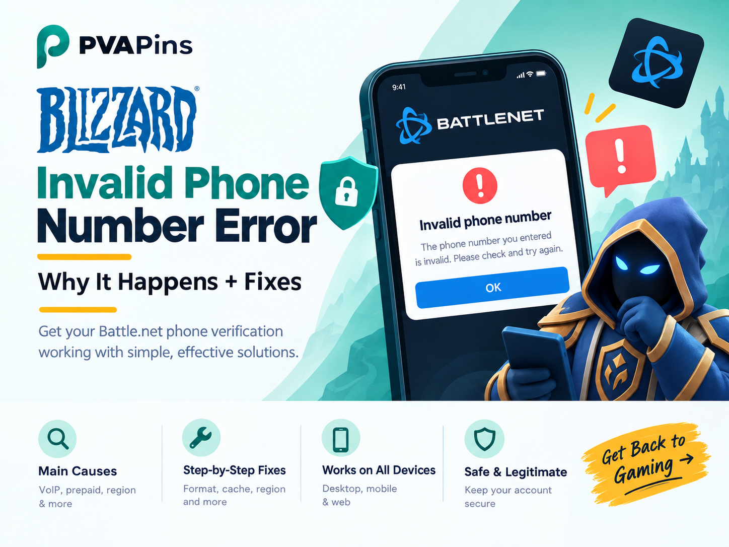 Blizzard Invalid Phone Number Error