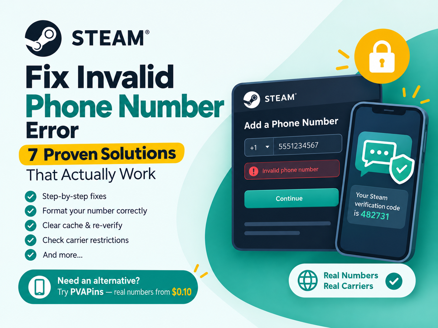 Steam Invalid Phone Number Error