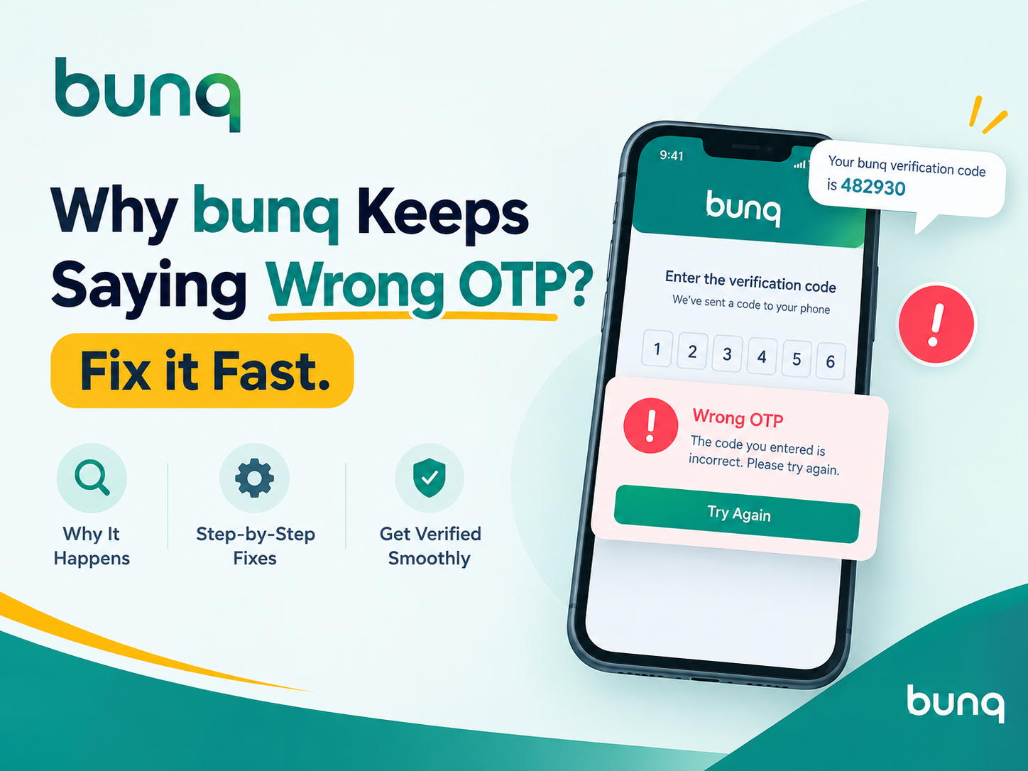 Bunq Keeps Saying Wrong OTP