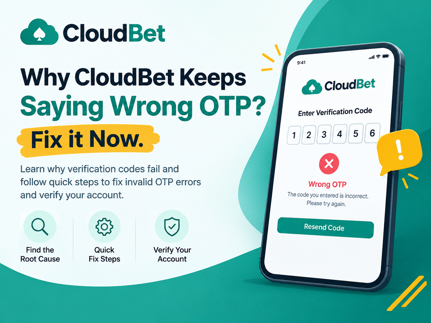 CloudBet Keeps Saying Wrong OTP
