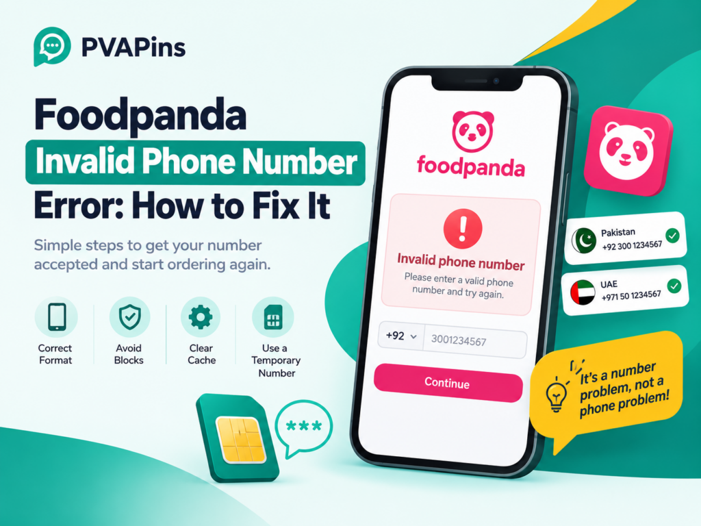 Foodpanda Invalid Phone Number Error