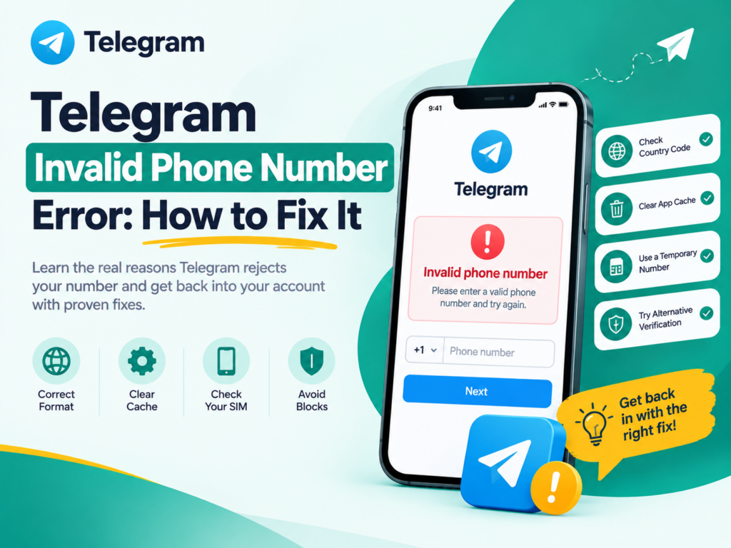 Telegram Invalid Phone Number Error