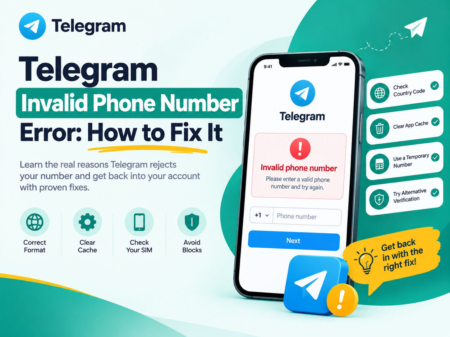 Telegram Invalid Phone Number Error