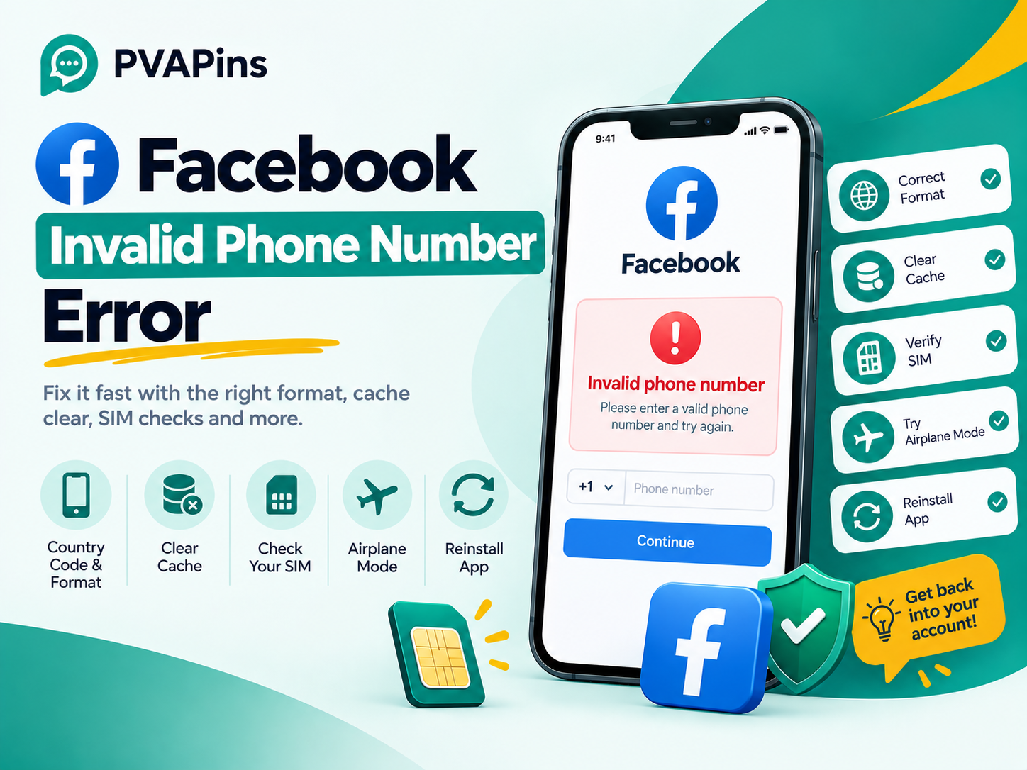 Facebook Invalid Phone Number Error
