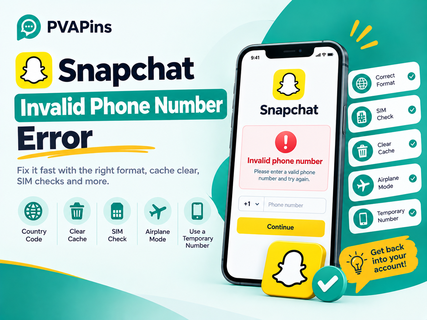 Snapchat Invalid Phone Number Error