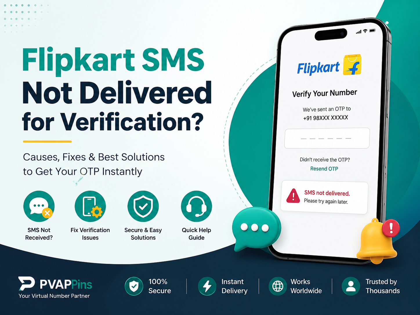 Flipkart SMS not delivered for verification