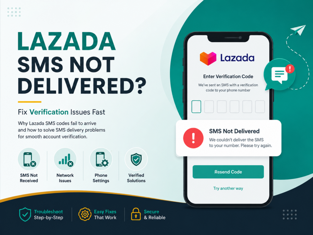 Lazada SMS not delivered for verification