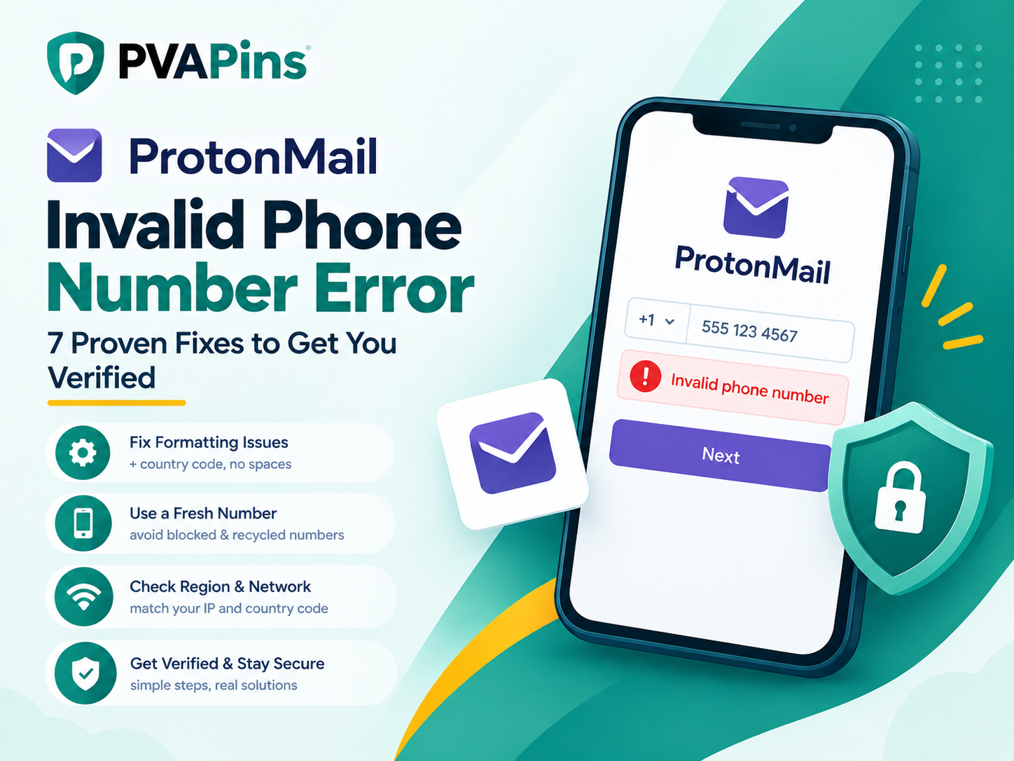 ProtonMail Invalid Phone Number Error