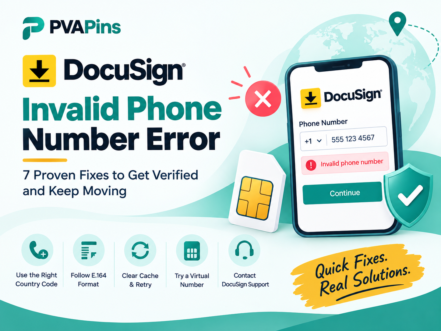 DocuSign Invalid Phone Number Error