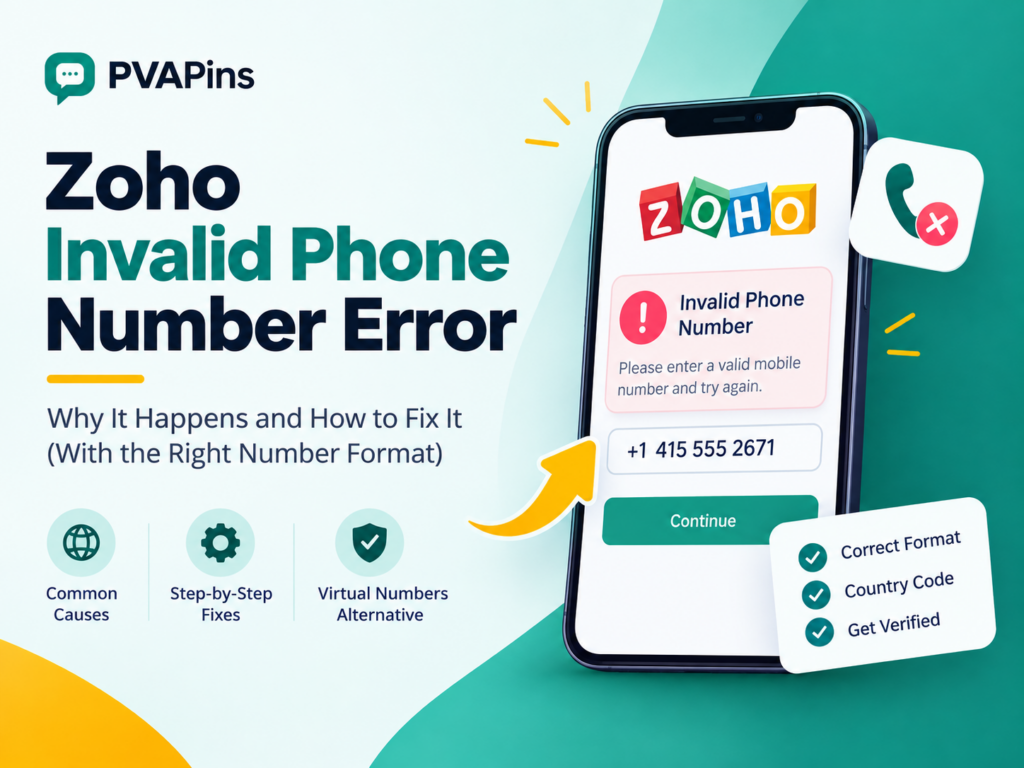 Zoho Invalid Phone Number Error