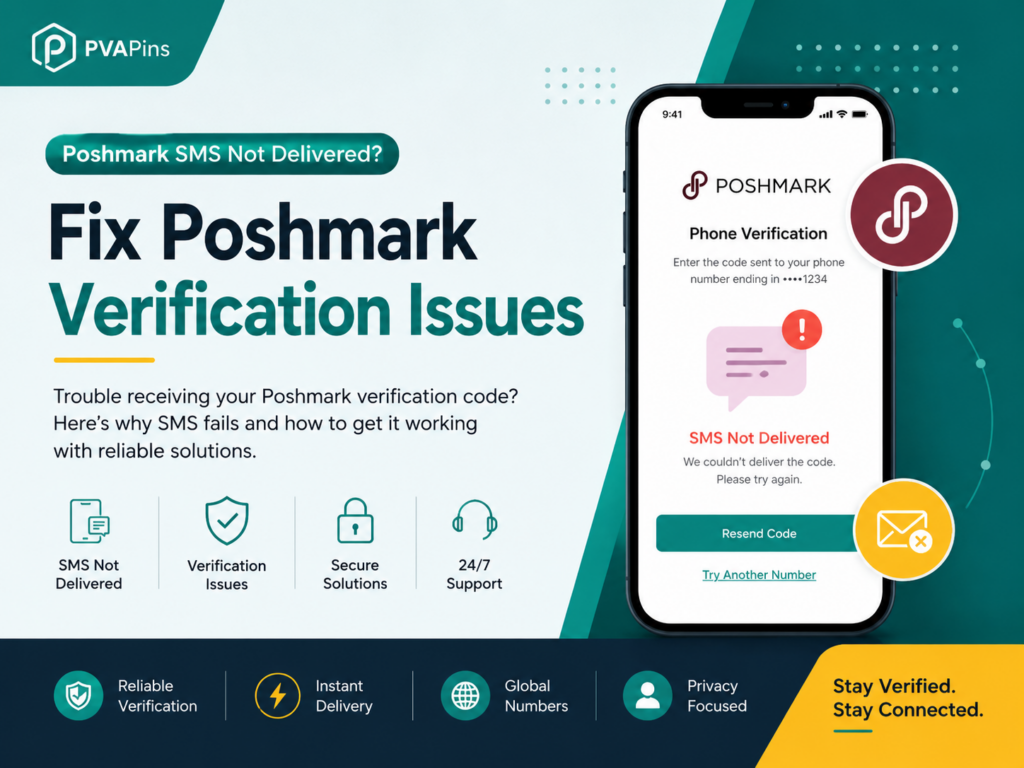Poshmark SMS not delivered for verification