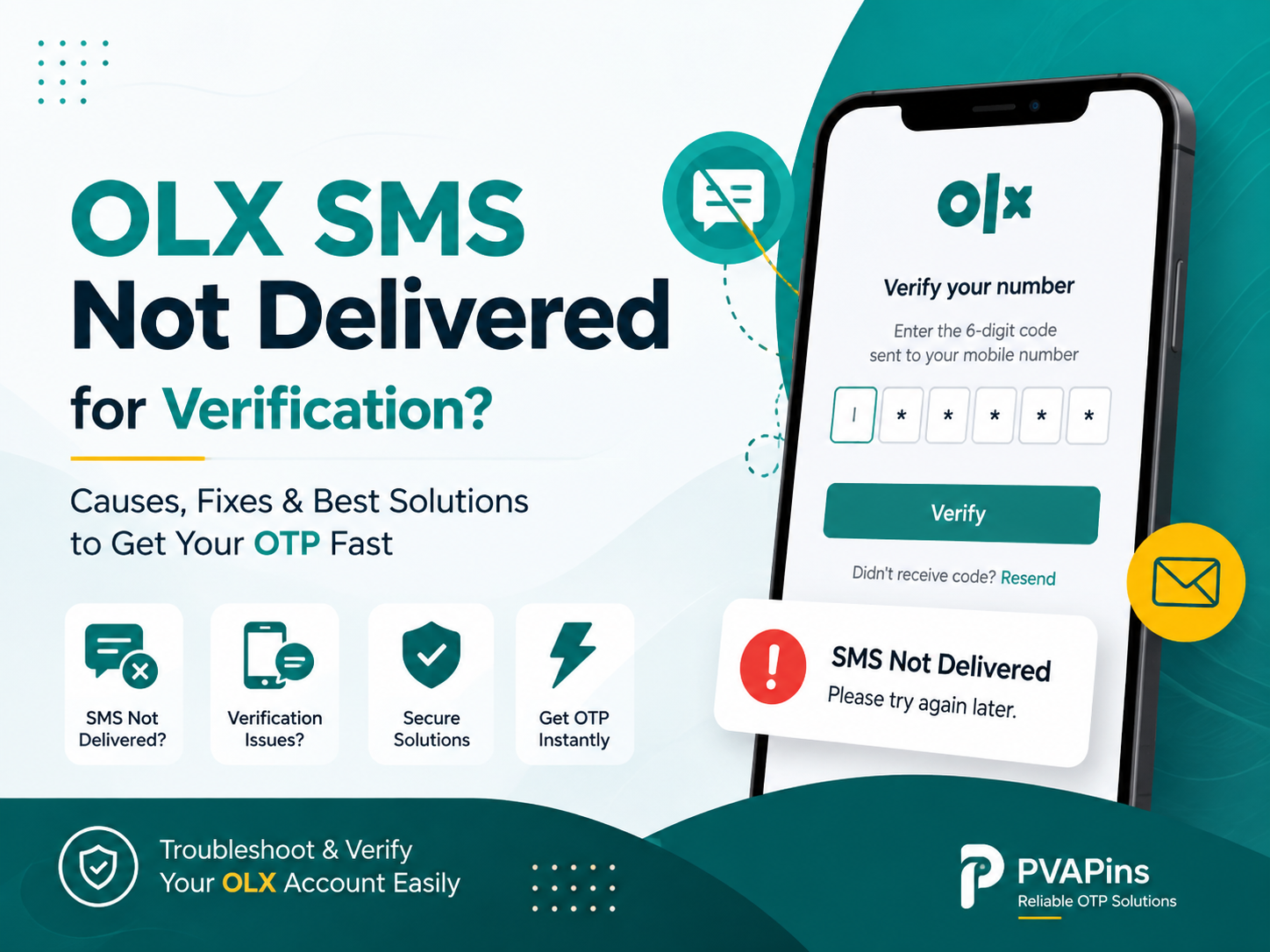 OLX SMS not delivered for verification