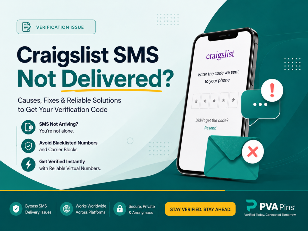 Craigslist SMS not delivered for verification