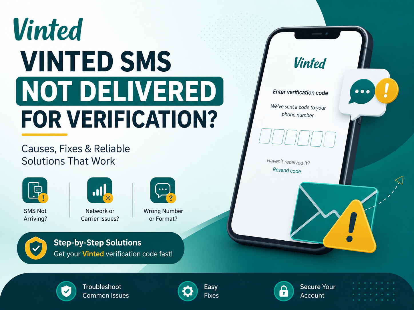 Vinted SMS not delivered for verification