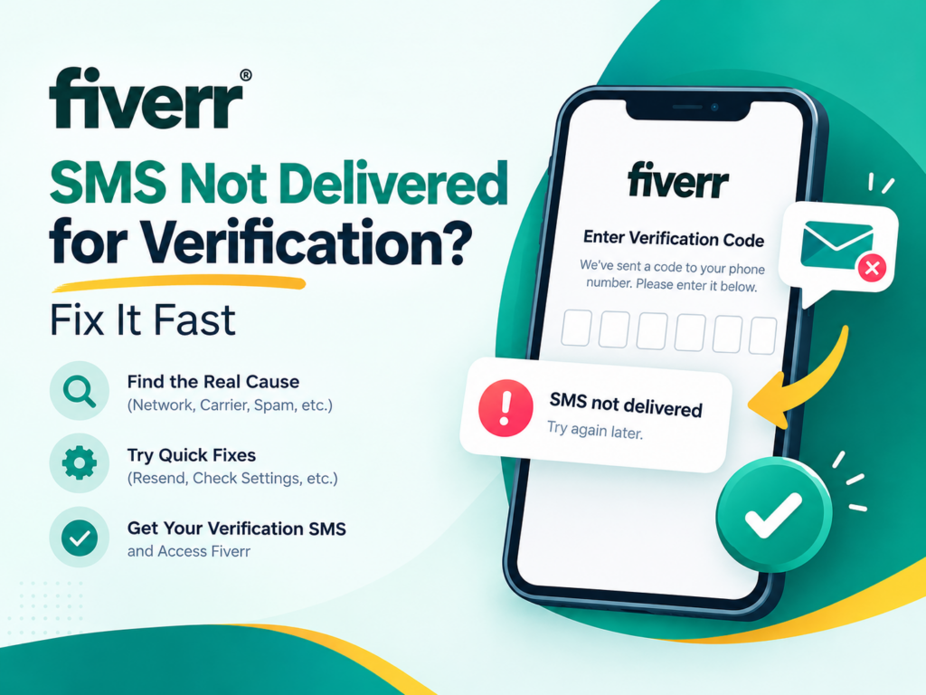 Fiverr SMS Not Delivered for Verification