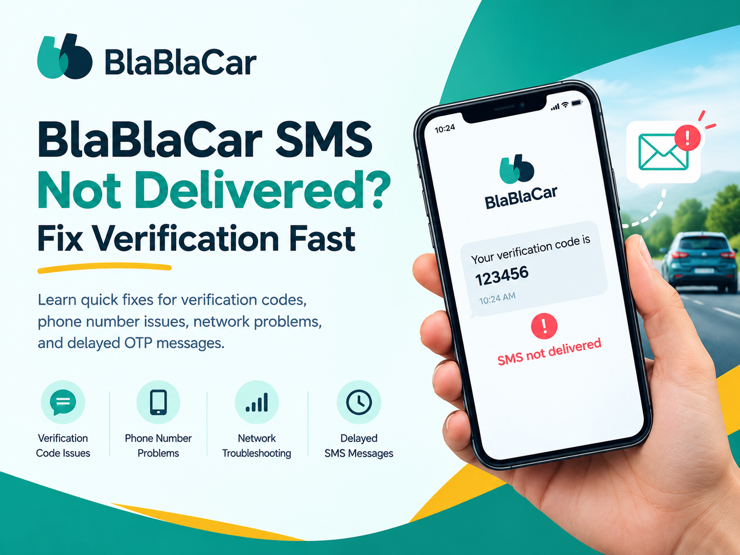 BlaBlaCar SMS not delivered for verification