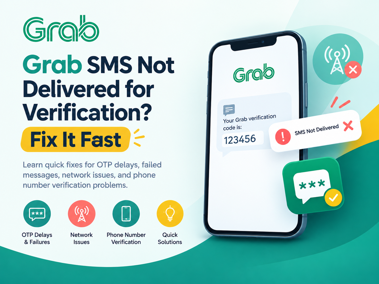 Grab SMS not delivered for verification