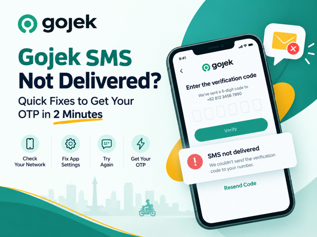 Gojek SMS not delivered for verification