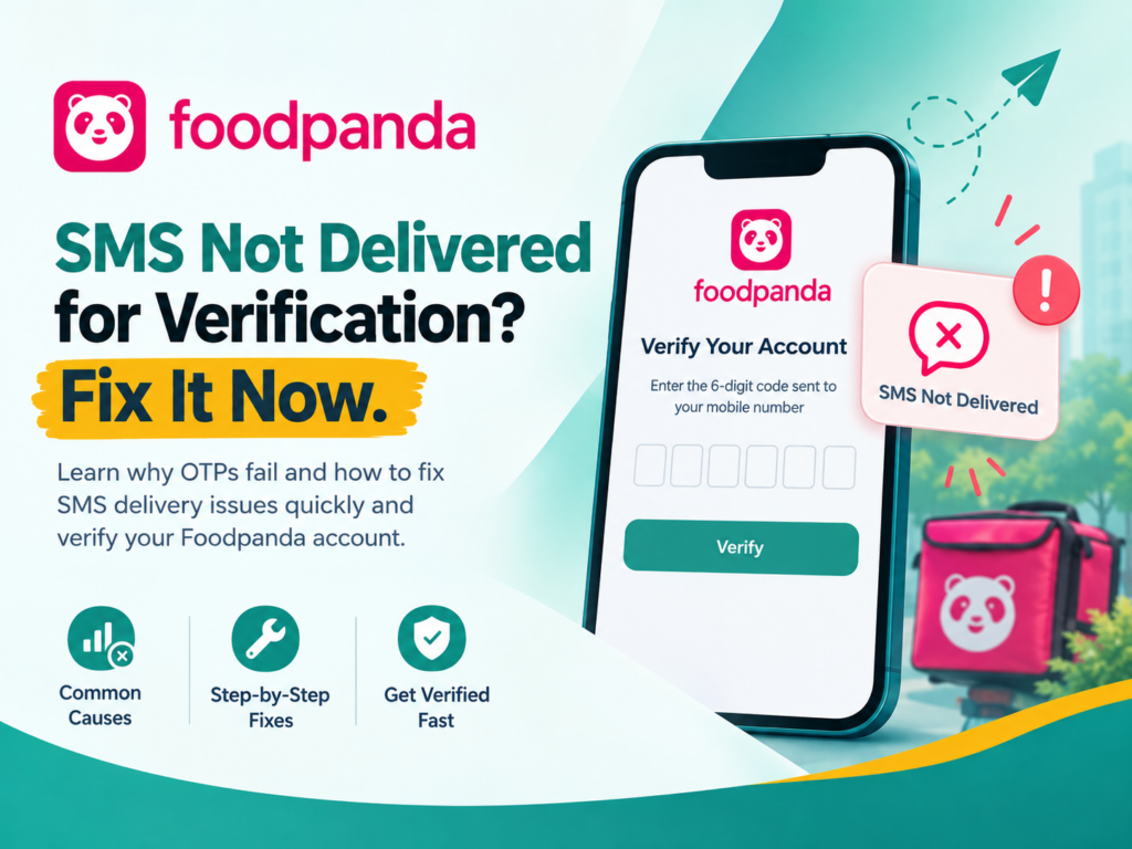 Foodpanda SMS Not Delivered for Verification