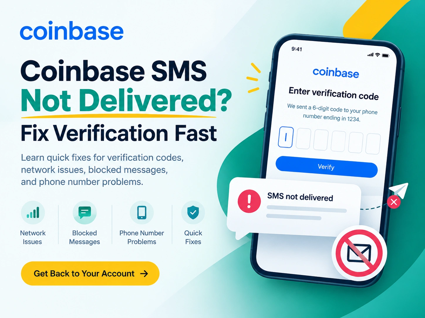 Coinbase SMS not delivered for verification