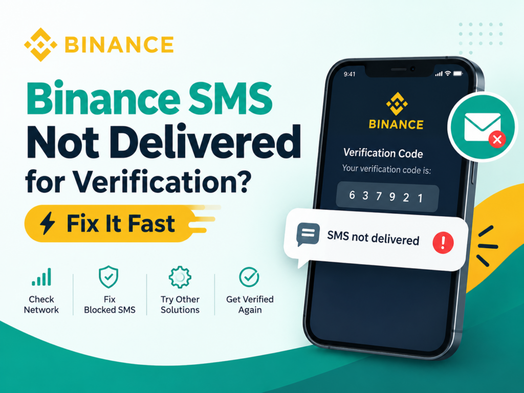 Binance SMS Not Delivered for Verification
