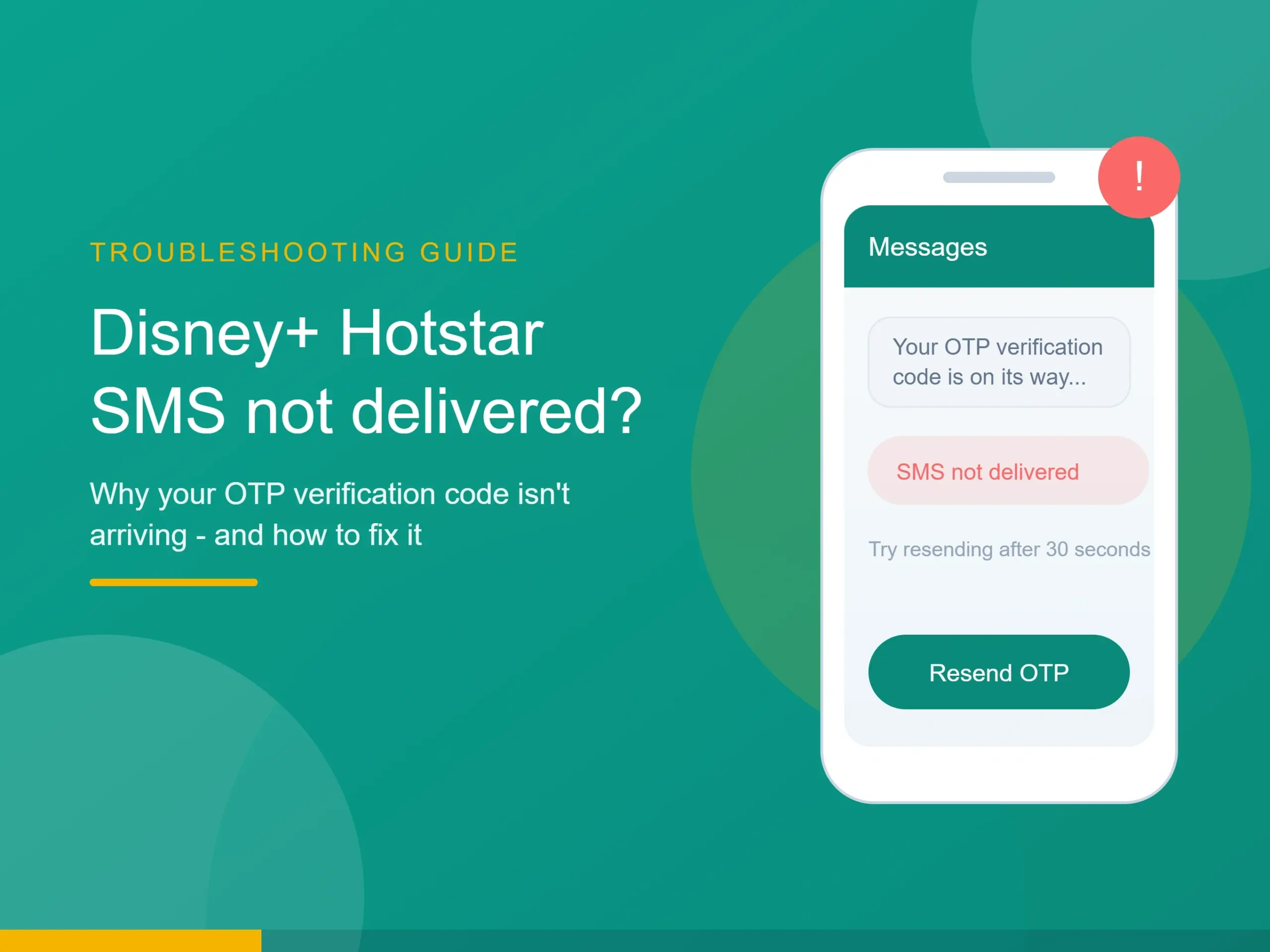 Disney Plus SMS not delivered for verification
