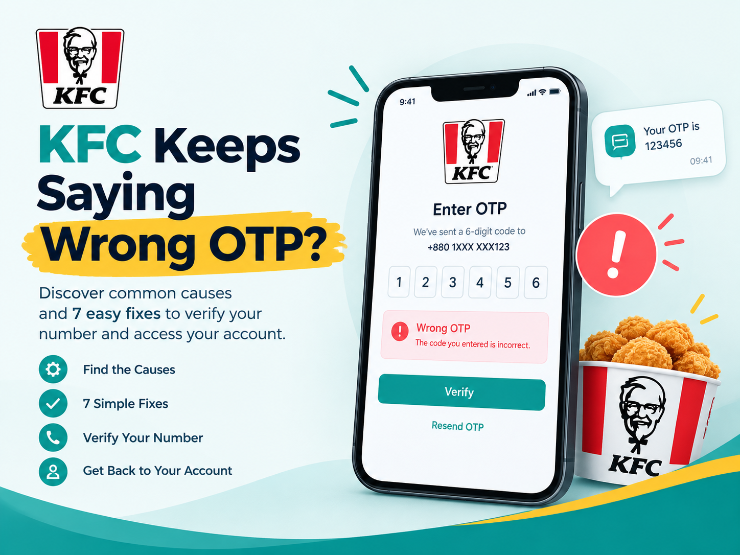 KFC Keeps Saying Wrong OTP