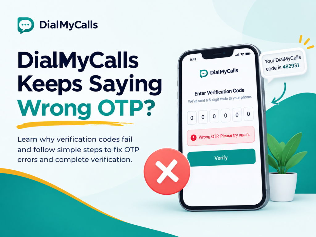 DialMyCalls Keeps Saying Wrong OTP
