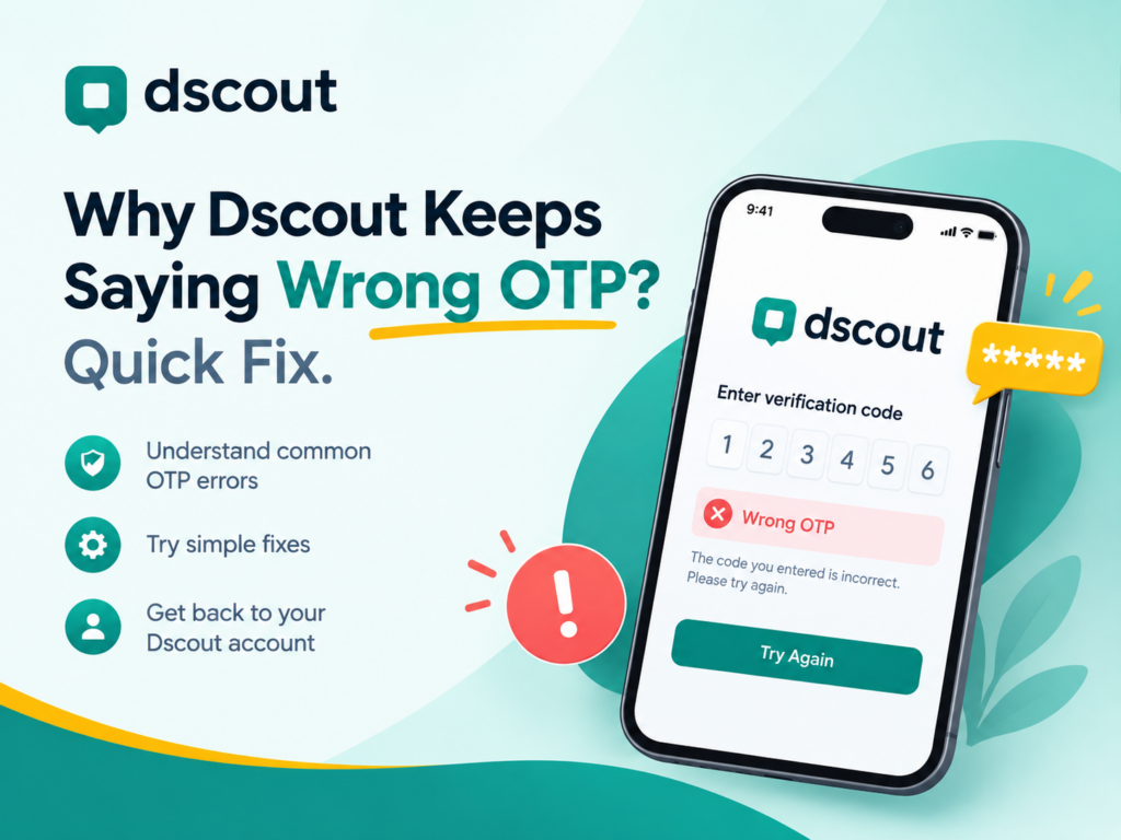 Dscout Keeps Saying Wrong OTP