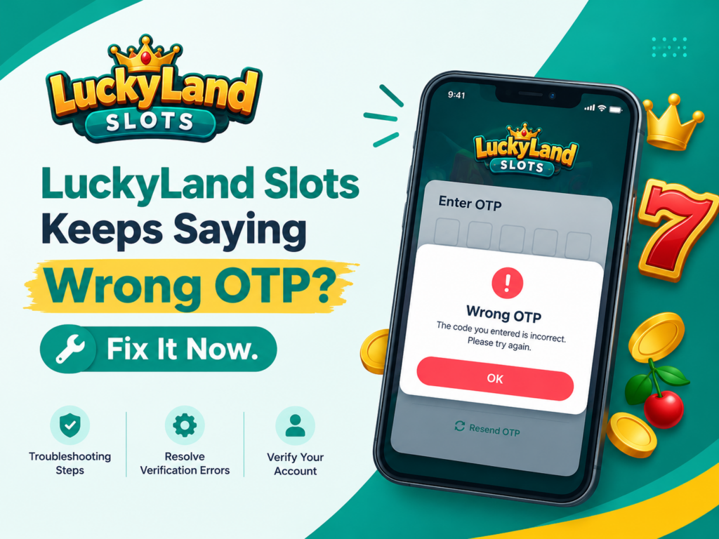 LuckyLand Slots Keeps Saying Wrong OTP
