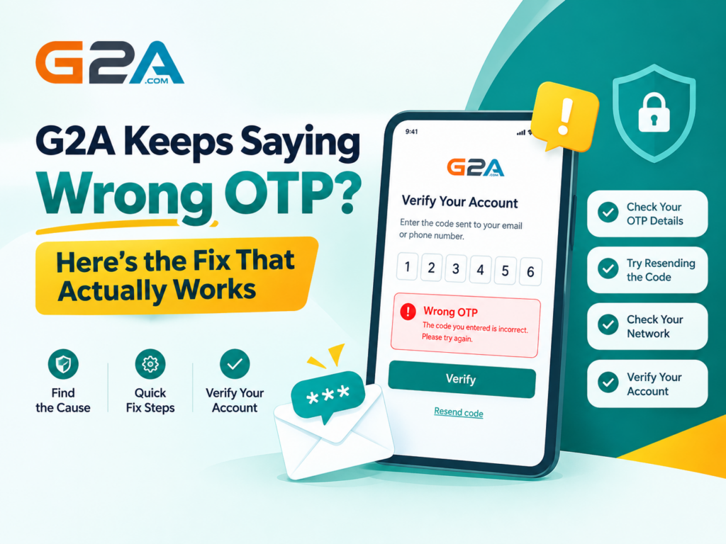 G2A Keeps Saying Wrong OTP