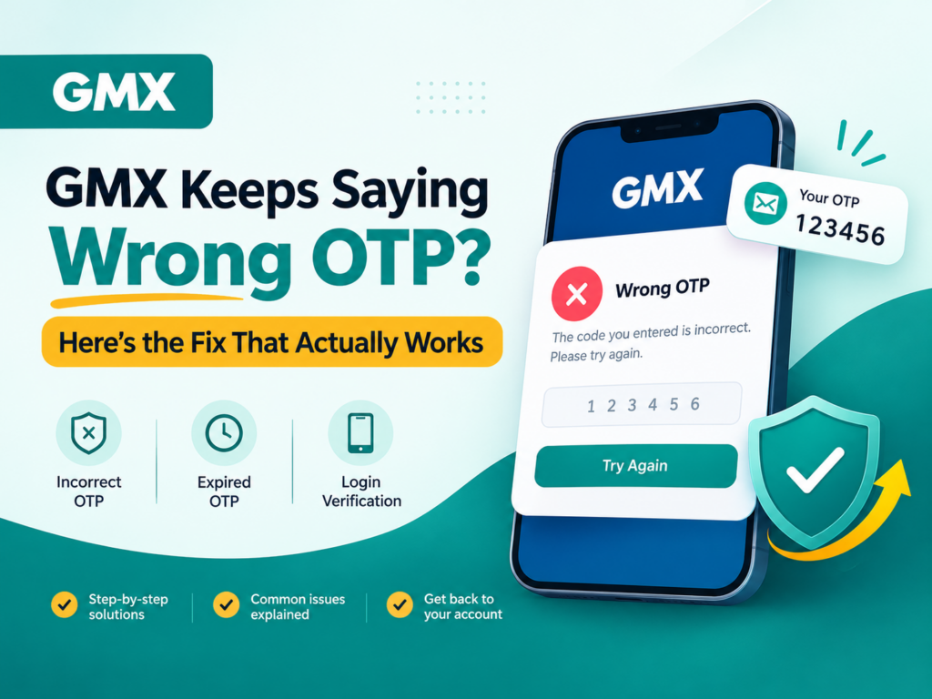 GMX Keeps Saying Wrong OTP