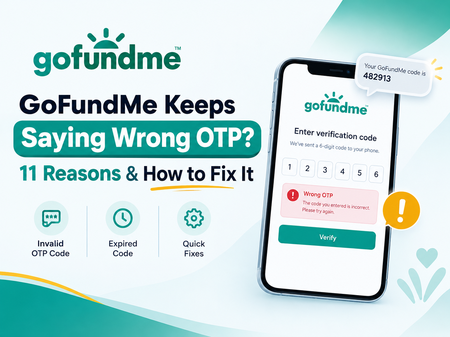 GoFundMe Keeps Saying Wrong OTP