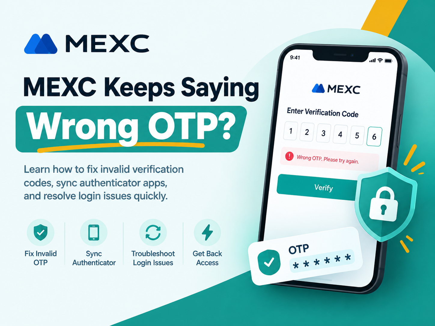 MEXC Keeps Saying Wrong OTP