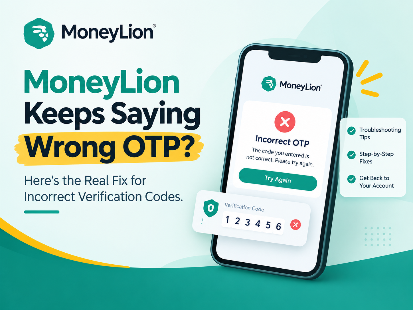 MoneyLion Keeps Saying Wrong OTP